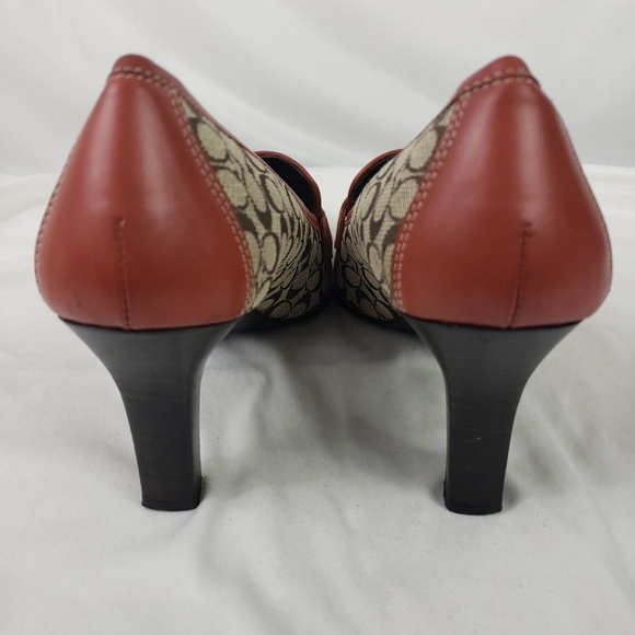 Coach Signature Canvas Square Toe Heel - Picture 5 of 9